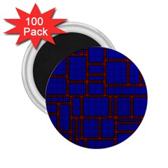 Line Plaid Red Blue 2 25  Magnets (100 Pack)  by Mariart