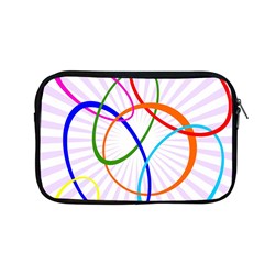 Abstract Background With Interlocking Oval Shapes Apple Macbook Pro 13  Zipper Case