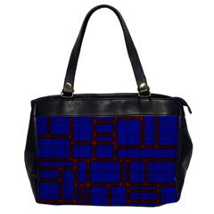 Line Plaid Red Blue Office Handbags by Mariart