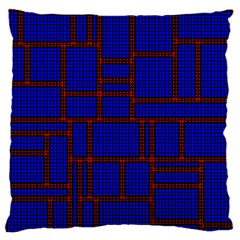 Line Plaid Red Blue Standard Flano Cushion Case (two Sides) by Mariart