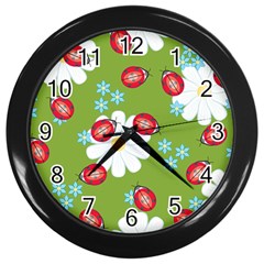 Insect Flower Floral Animals Star Green Red Sunflower Wall Clocks (black)