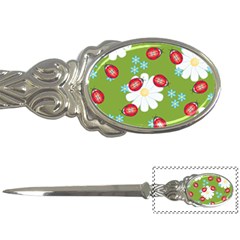 Insect Flower Floral Animals Star Green Red Sunflower Letter Openers by Mariart