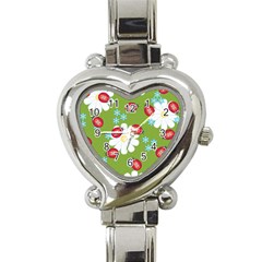 Insect Flower Floral Animals Star Green Red Sunflower Heart Italian Charm Watch by Mariart