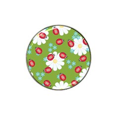 Insect Flower Floral Animals Star Green Red Sunflower Hat Clip Ball Marker (4 Pack) by Mariart