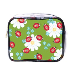 Insect Flower Floral Animals Star Green Red Sunflower Mini Toiletries Bags by Mariart