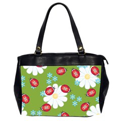 Insect Flower Floral Animals Star Green Red Sunflower Office Handbags (2 Sides)  by Mariart