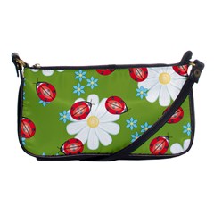 Insect Flower Floral Animals Star Green Red Sunflower Shoulder Clutch Bags by Mariart