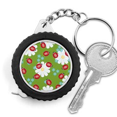 Insect Flower Floral Animals Star Green Red Sunflower Measuring Tapes by Mariart