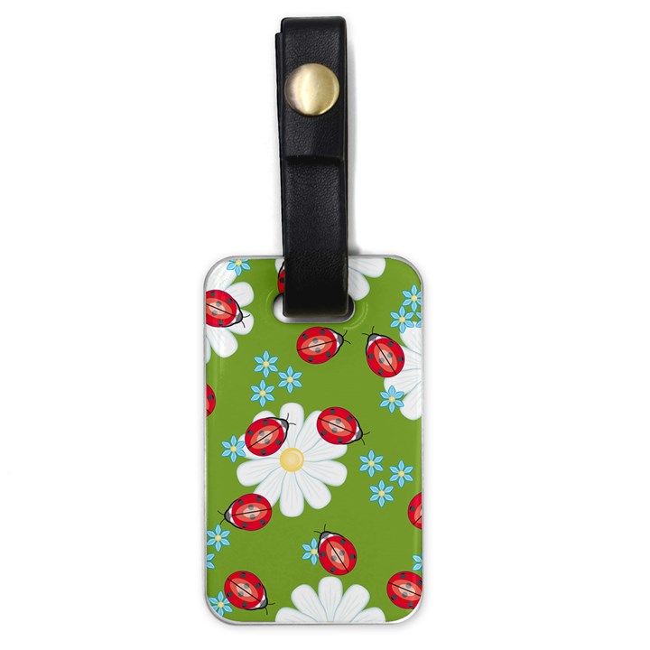 Insect Flower Floral Animals Star Green Red Sunflower Luggage Tags (One Side) 