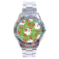 Insect Flower Floral Animals Star Green Red Sunflower Stainless Steel Analogue Watch by Mariart