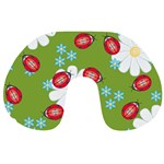 Insect Flower Floral Animals Star Green Red Sunflower Travel Neck Pillows Front