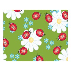 Insect Flower Floral Animals Star Green Red Sunflower Double Sided Flano Blanket (large)  by Mariart