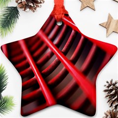 Abstract Of A Red Metal Chair Star Ornament (two Sides)