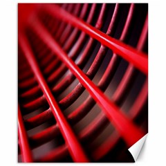 Abstract Of A Red Metal Chair Canvas 16  X 20   by Nexatart