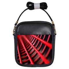 Abstract Of A Red Metal Chair Girls Sling Bags by Nexatart