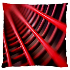 Abstract Of A Red Metal Chair Large Cushion Case (one Side) by Nexatart