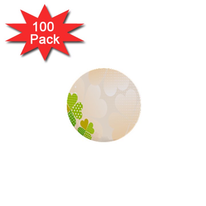 Leaf Polka Dot Green Flower Star 1  Mini Buttons (100 pack) 