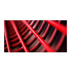 Abstract Of A Red Metal Chair Satin Wrap by Nexatart