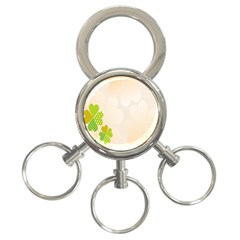 Leaf Polka Dot Green Flower Star 3-ring Key Chains by Mariart