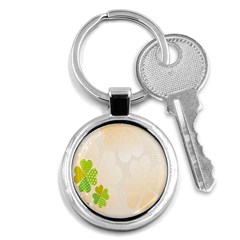 Leaf Polka Dot Green Flower Star Key Chains (round)  by Mariart