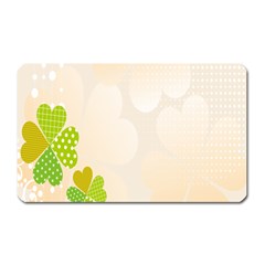 Leaf Polka Dot Green Flower Star Magnet (rectangular) by Mariart