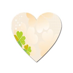 Leaf Polka Dot Green Flower Star Heart Magnet by Mariart