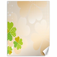 Leaf Polka Dot Green Flower Star Canvas 12  X 16   by Mariart