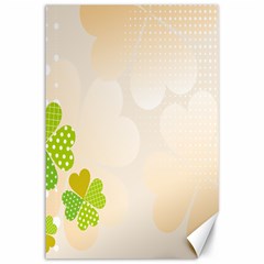 Leaf Polka Dot Green Flower Star Canvas 12  X 18   by Mariart