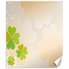 Leaf Polka Dot Green Flower Star Canvas 20  X 24   by Mariart