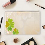 Leaf Polka Dot Green Flower Star Cosmetic Bag (Large)  Back