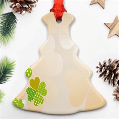 Leaf Polka Dot Green Flower Star Christmas Tree Ornament (two Sides) by Mariart