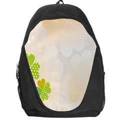 Leaf Polka Dot Green Flower Star Backpack Bag by Mariart