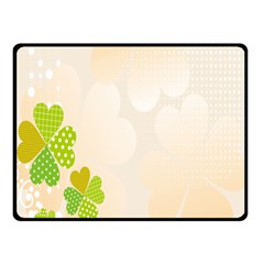 Leaf Polka Dot Green Flower Star Double Sided Fleece Blanket (small)  by Mariart