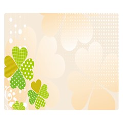 Leaf Polka Dot Green Flower Star Double Sided Flano Blanket (small)  by Mariart