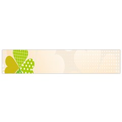 Leaf Polka Dot Green Flower Star Flano Scarf (small) by Mariart