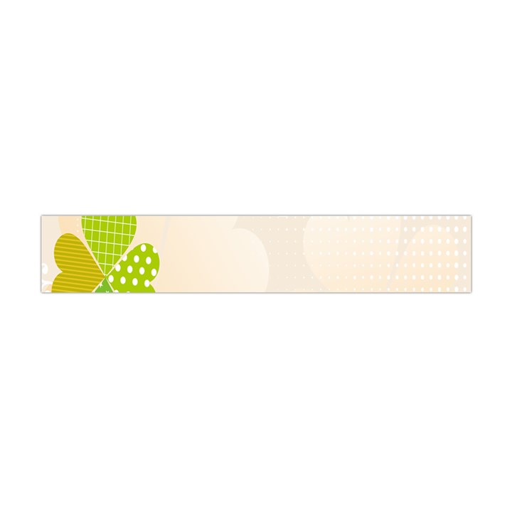 Leaf Polka Dot Green Flower Star Flano Scarf (Mini)