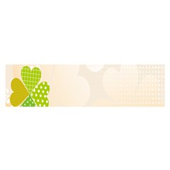 Leaf Polka Dot Green Flower Star Satin Scarf (oblong) by Mariart