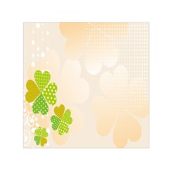 Leaf Polka Dot Green Flower Star Small Satin Scarf (square) by Mariart