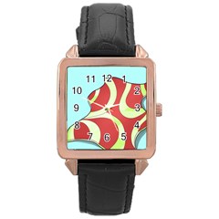 Make Bedroom Unique Rose Gold Leather Watch  by Mariart