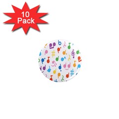 Musical Notes 1  Mini Magnet (10 pack) 