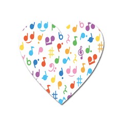 Musical Notes Heart Magnet