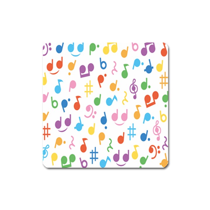 Musical Notes Square Magnet