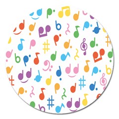 Musical Notes Magnet 5  (Round)