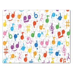 Musical Notes Rectangular Jigsaw Puzzl by Mariart