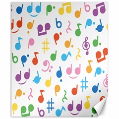 Musical Notes Canvas 8  x 10 