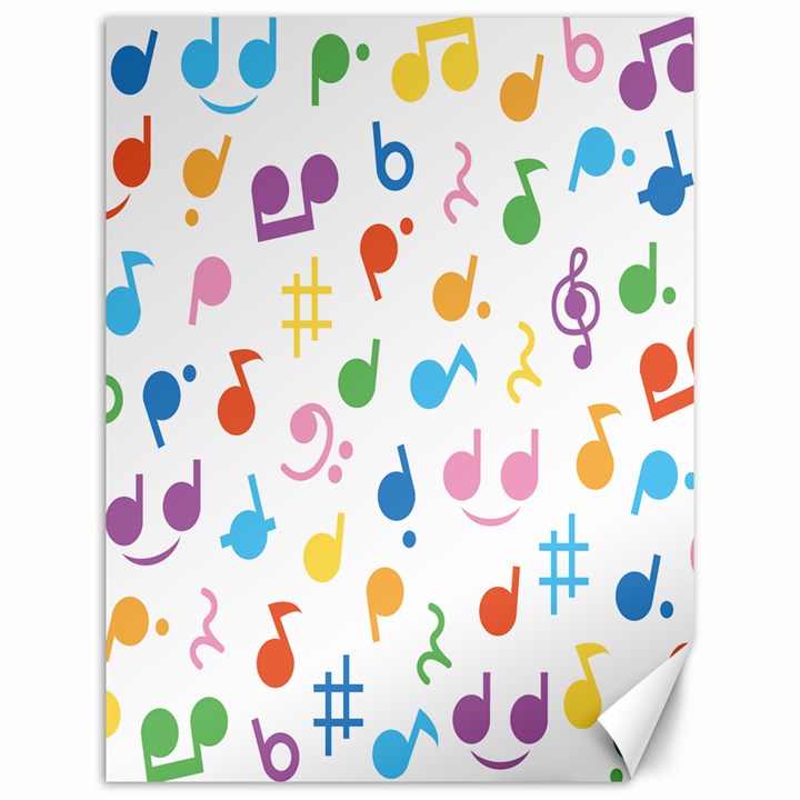 Musical Notes Canvas 12  x 16  