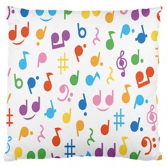 Musical Notes Large Cushion Case (One Side)