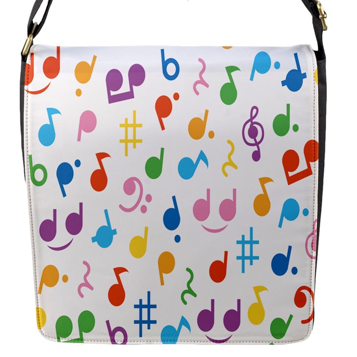 Musical Notes Flap Messenger Bag (S)