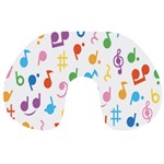 Musical Notes Travel Neck Pillows Front