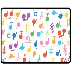 Musical Notes Double Sided Fleece Blanket (Medium) 